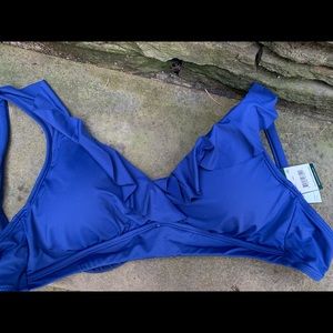 Blue bikini top